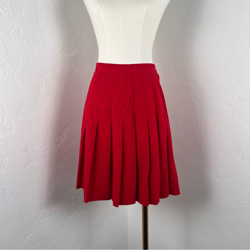 vintage marnie west red pleated skirt